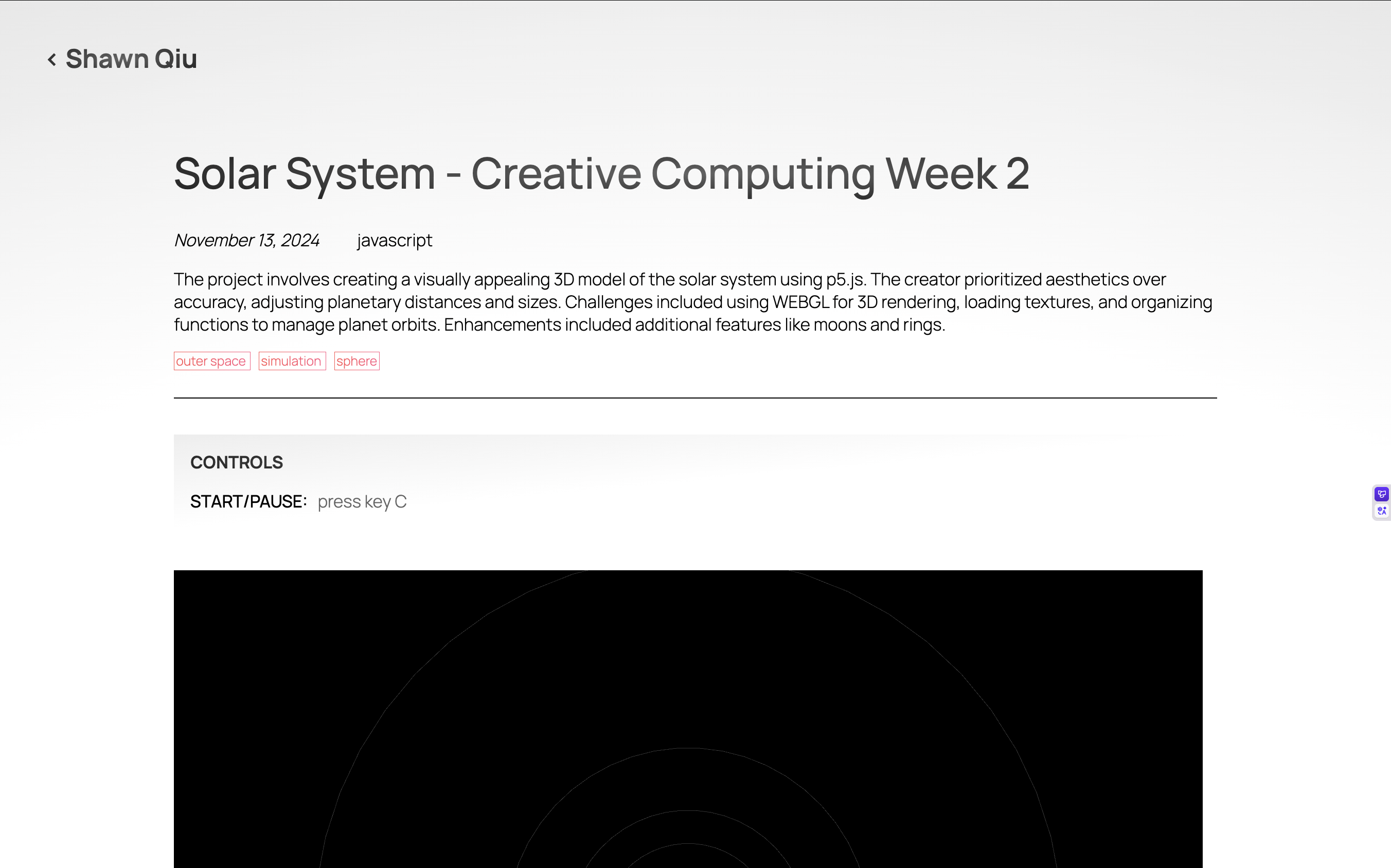 Solar System project page
