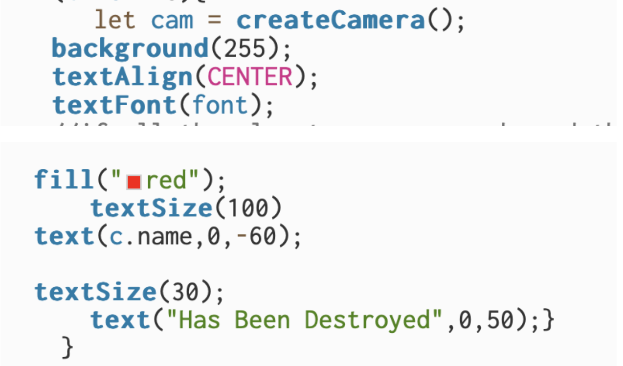 I also inserted a text indicating which planet was randomly selected to removed after they are removed. This was achieved in WEBGL by fix...