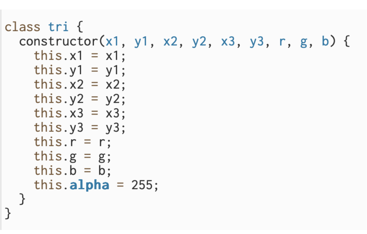 While I was storing information about the triangles in P5.Js, I realized that there are way too many triangles to draw and to assign a va...